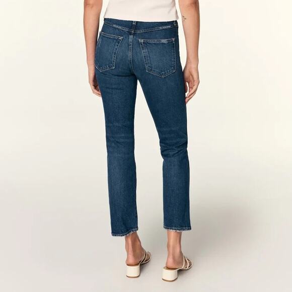 NWT AMO Chloe Crop Jeans in Affection Womens 26 Dark Wash Straight Quiet Luxury - Picture 2 of 9